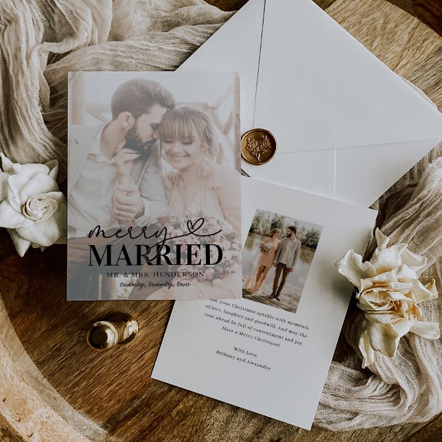 Cartes Pour Fêtes Annuelles Joyeux et marié moderne Noël (Créateur téléchargé)