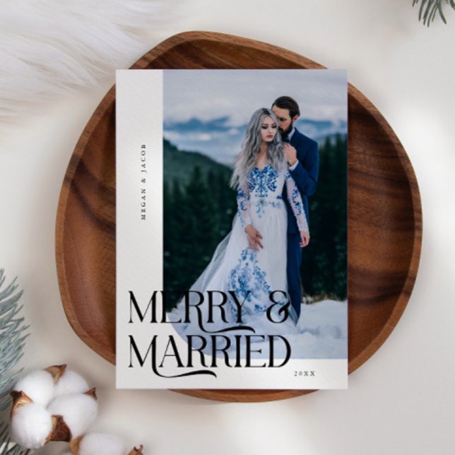 Cartes Pour Fêtes Annuelles Joyeux et marié Noël photo neuve blanc (Créateur téléchargé)