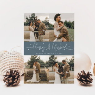 Cartes Pour Fêtes Annuelles Joyeux et marié nouvellement marié Multi Photo Ard