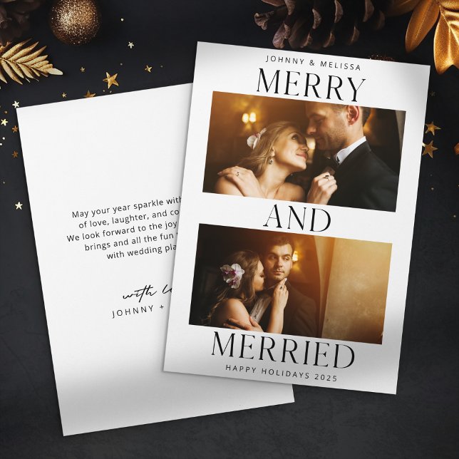Cartes Pour Fêtes Annuelles Joyeux et mariés 2 photo Noël (Créateur téléchargé)