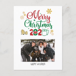 Cartes Pour Fêtes Annuelles Joyeux et masqué Noël 2020  Photo