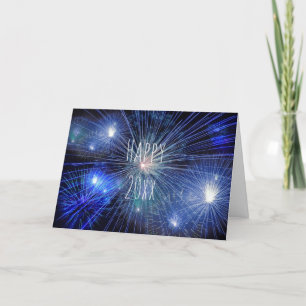 Cartes Pour Fêtes Annuelles Joyeux feu d'artifice du Nouvel An Personnalisé