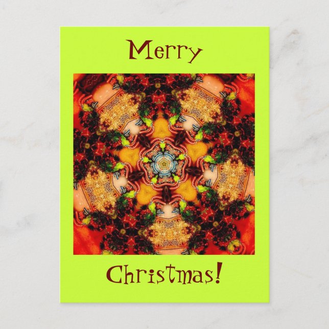 Cartes Pour Fêtes Annuelles Joyeux feu de Noël (Devant)