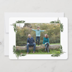 Cartes Pour Fêtes Annuelles Joyeux feuillage vert du Nouvel An