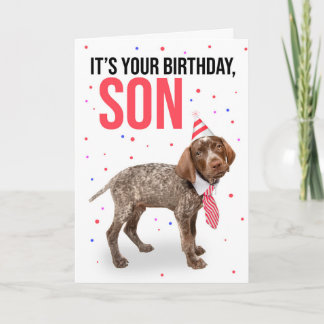 Cartes Pour Fêtes Annuelles Joyeux Fils d'anniversaire Jeune marionnette en Ho