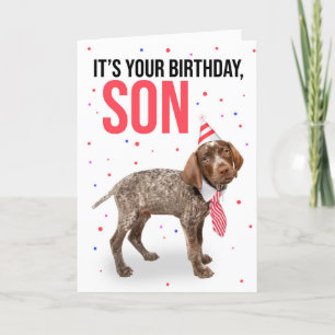 Cartes Pour Fêtes Annuelles Joyeux Fils d'anniversaire Jeune marionnette en Ho