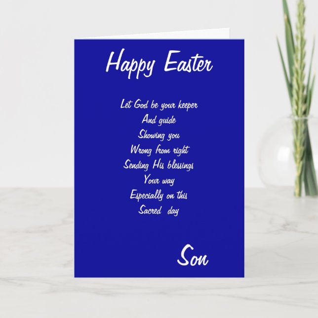 Cartes Pour Fêtes Annuelles Joyeux fils de Pâques (Devant)