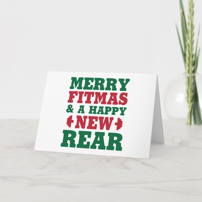 Cartes Pour Fêtes Annuelles Joyeux Fitmas (Devant)