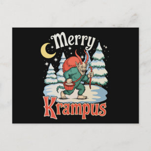 Cartes Pour Fêtes Annuelles Joyeux Folklore de Krampus Noël Horreur Xmas