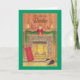 Cartes Pour Fêtes Annuelles Joyeux frère de Noël
