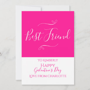 Cartes Pour Fêtes Annuelles Joyeux Galentine's Day Hot Rose