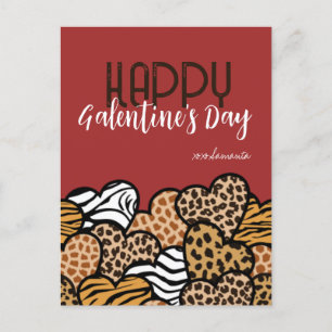 Cartes Pour Fêtes Annuelles Joyeux Galentines Jour Rouge Coeurs Posters de ani