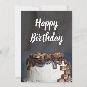Cartes Pour Fêtes Annuelles Joyeux gâteau au chocolat d'anniversaire