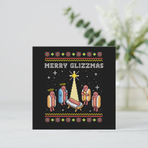 Cartes Pour Fêtes Annuelles Joyeux Glizzmas Noël sale Chien de Noël Xmas