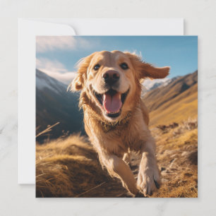 Cartes Pour Fêtes Annuelles Joyeux Golden Retriever en cours