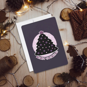 Cartes Pour Fêtes Annuelles Joyeux Gothmas pourpre