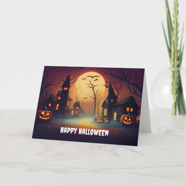 Cartes Pour Fêtes Annuelles joyeux halloween (Devant)