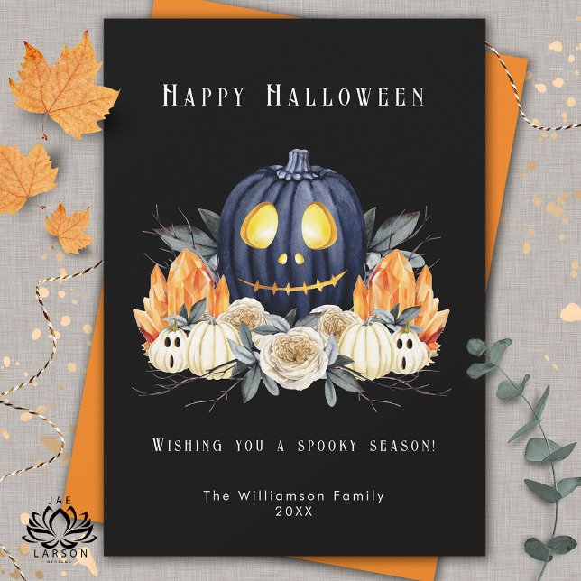 Cartes Pour Fêtes Annuelles Joyeux Halloween Citrouilles de Samhain Spooky Cri (Créateur téléchargé)