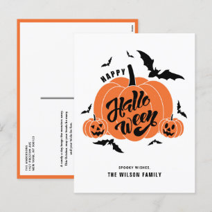 Cartes Pour Fêtes Annuelles Joyeux Halloween des Citrouilles Éffrayants