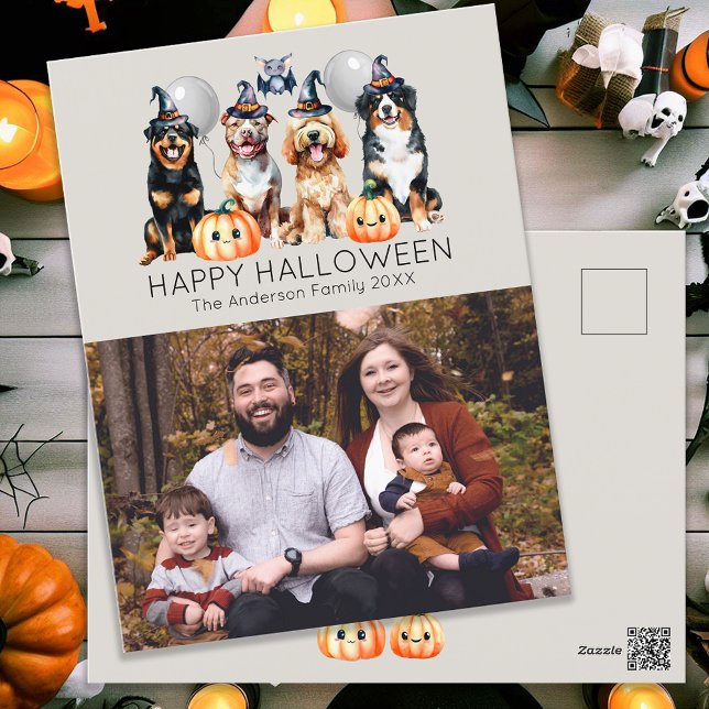 Cartes Pour Fêtes Annuelles Joyeux Halloween en famille (Créateur téléchargé)
