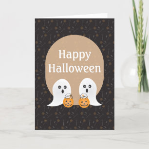 Cartes Pour Fêtes Annuelles Joyeux Halloween Fantômes Trick Ou Traiter
