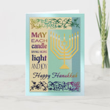 Joyeux Hanoukka Menorah juif