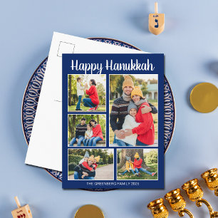Cartes Pour Fêtes Annuelles Joyeux Hanukkah Collage de photos de famille Moder