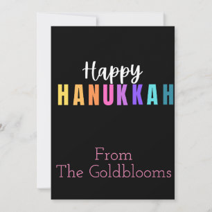 Cartes Pour Fêtes Annuelles Joyeux Hanukkah coloré et festif