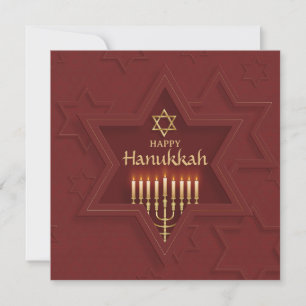Cartes Pour Fêtes Annuelles Joyeux Hanukkah Élégant
