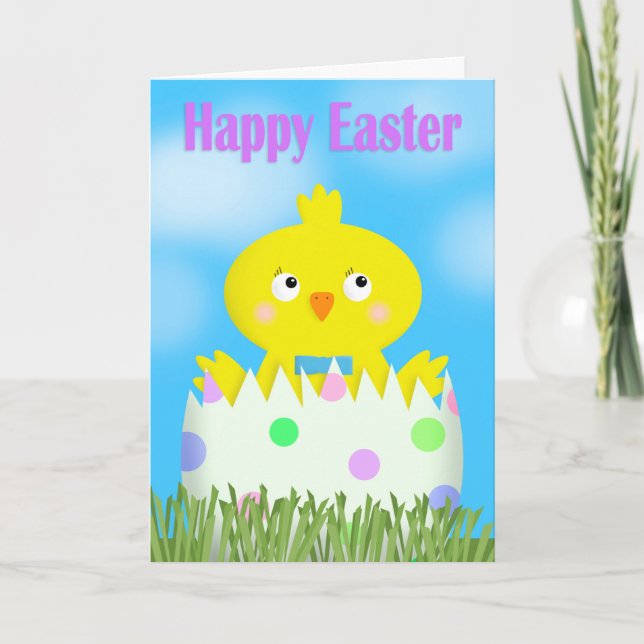 Cartes Pour Fêtes Annuelles Joyeux Hatchs de poule de Pâques (Devant)