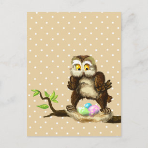 Cartes Pour Fêtes Annuelles Joyeux hibou de Pâques