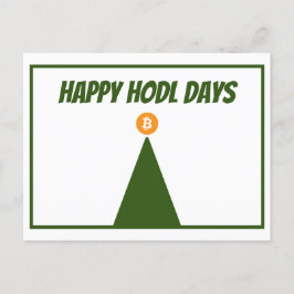 Cartes Pour Fêtes Annuelles Joyeux HODL Days Bitcoin Christmas Card (FLAT)