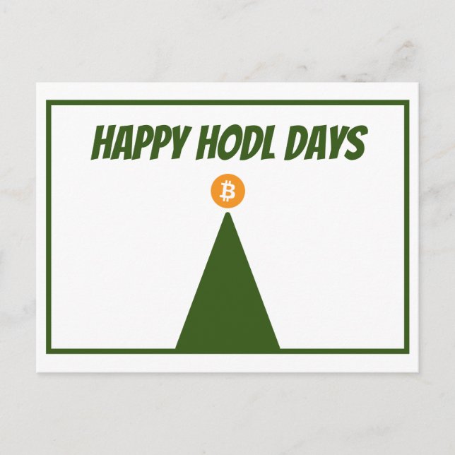 Cartes Pour Fêtes Annuelles Joyeux HODL Days Bitcoin Christmas Card (FLAT) (Devant)