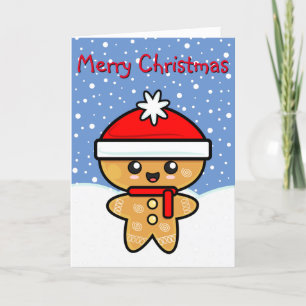 Cartes Pour Fêtes Annuelles Joyeux homme en pain d'épice de Noël