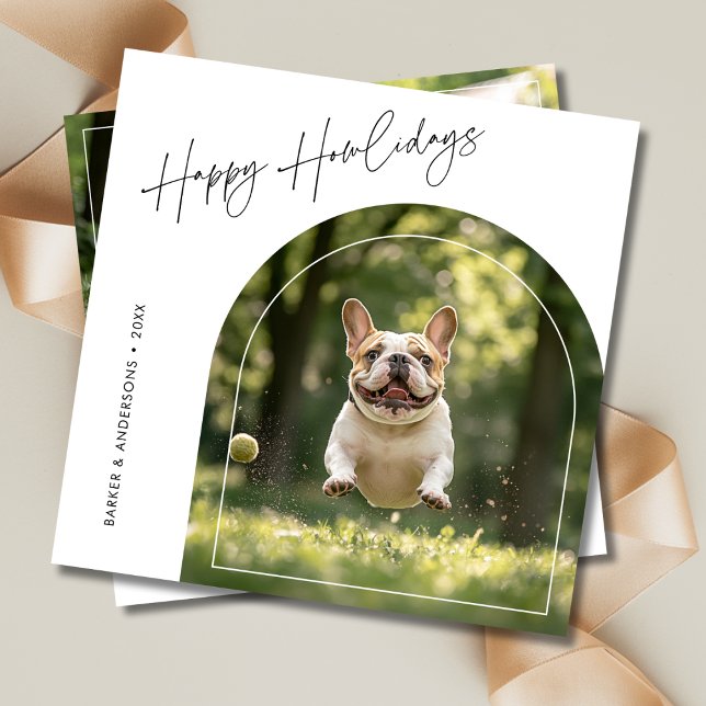 Cartes Pour Fêtes Annuelles Joyeux Howlidays Arch Chig Photo Noël (Créateur téléchargé)