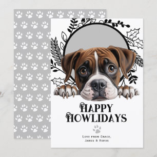 Cartes Pour Fêtes Annuelles Joyeux Howlidays Boxer Dog Christmas