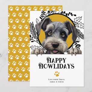 Cartes Pour Fêtes Annuelles Joyeux Howlidays Cesky Terrier Chien Noël