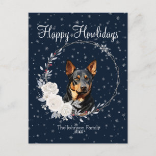 Cartes Pour Fêtes Annuelles Joyeux Howlidays Chien Doberman Pinscher Mignon