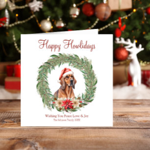 Cartes Pour Fêtes Annuelles Joyeux Howlidays Chien Limier Mignon