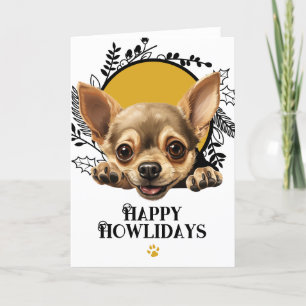 Cartes Pour Fêtes Annuelles Joyeux Howlidays Chihuahua Chig Christmas