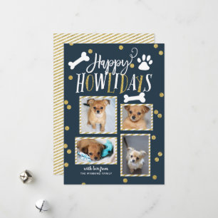 Cartes Pour Fêtes Annuelles Joyeux Howlidays   Christmas Photo Collage
