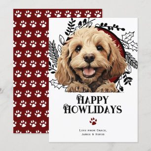 Cartes Pour Fêtes Annuelles Joyeux Howlidays Cockapoo Dog Christmas