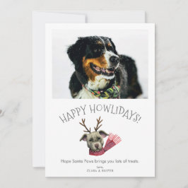 Cartes Pour Fêtes Annuelles Joyeux Howlidays | Cute Puns Chien Photo Animal