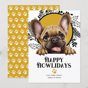 Cartes Pour Fêtes Annuelles Joyeux Howlidays French Bulldog Dog Christmas