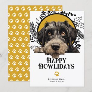 Cartes Pour Fêtes Annuelles Joyeux Howlidays Giant Schnauzer Chien Noël