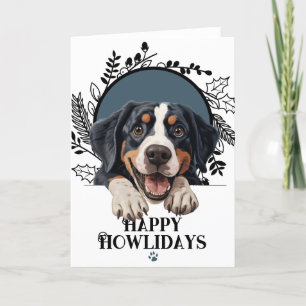 Cartes Pour Fêtes Annuelles Joyeux Howlidays Grand Chien Suisse