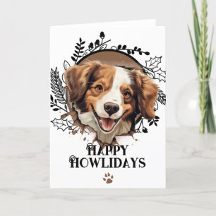 Cartes Pour Fêtes Annuelles Joyeux Howlidays Kooikerhondje Chien Noël