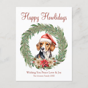 Cartes Pour Fêtes Annuelles Joyeux Howlidays mignon chien Beagle