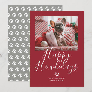 Cartes Pour Fêtes Annuelles Joyeux Howlidays Pet Dog Christmas