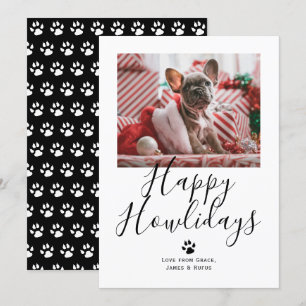 Cartes Pour Fêtes Annuelles Joyeux Howlidays Pet Dog Christmas